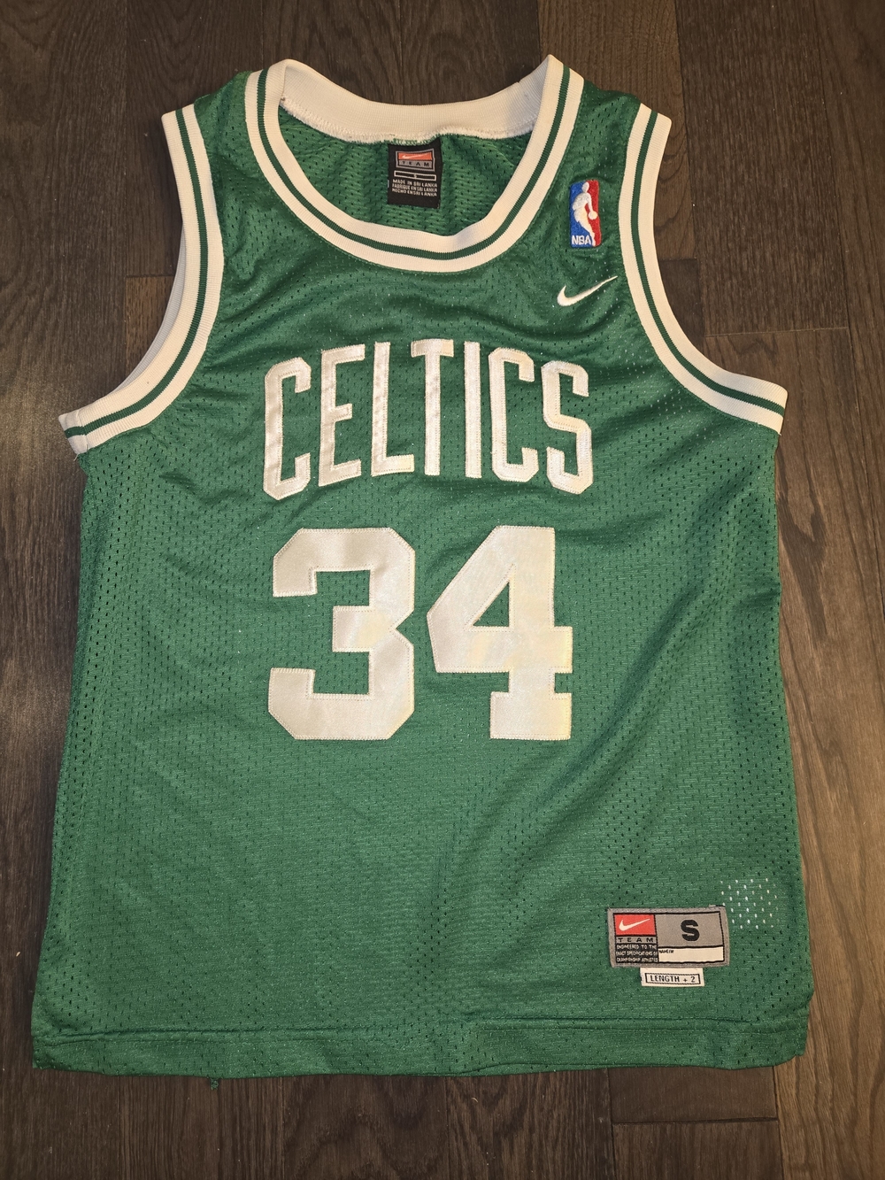 Vintage Nike Boston Celtics Basketball Jersey YOUTH SMALL Paul Pierce #34